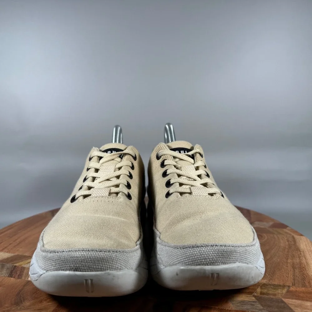 NOBULL Canvas Trainer Sand Tan‎ Womens 7.5 Mens 6 Low Top Gym Sneaker